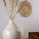 vase mosaïque goutte Nuye et tapis rond vignette.webp