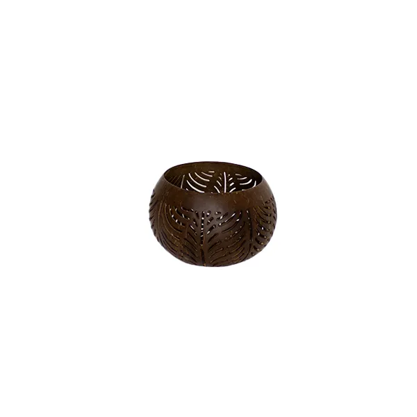 Photophore Coco Feuille Brun