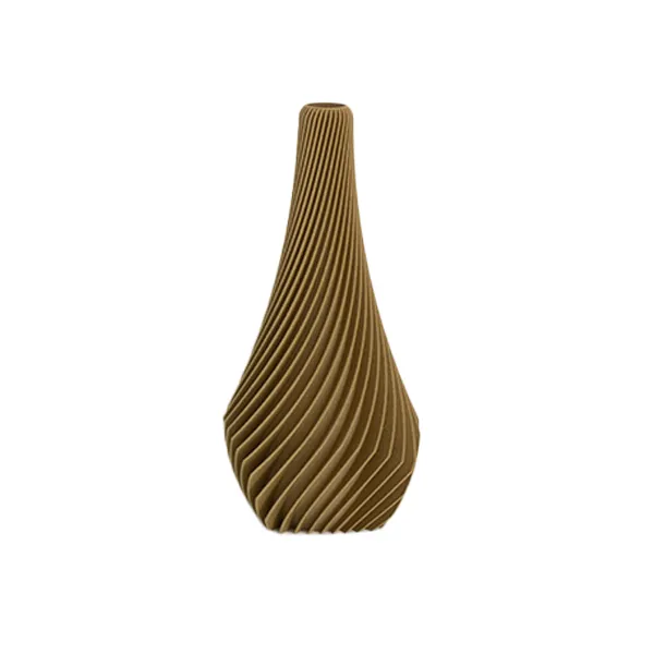 Vase Ailettes Twist Olive