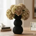 Vase Flamant Twist Ebène